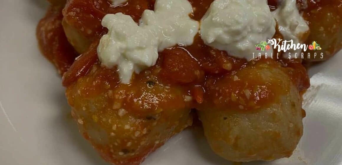 Burrata filled bread Gnocchi